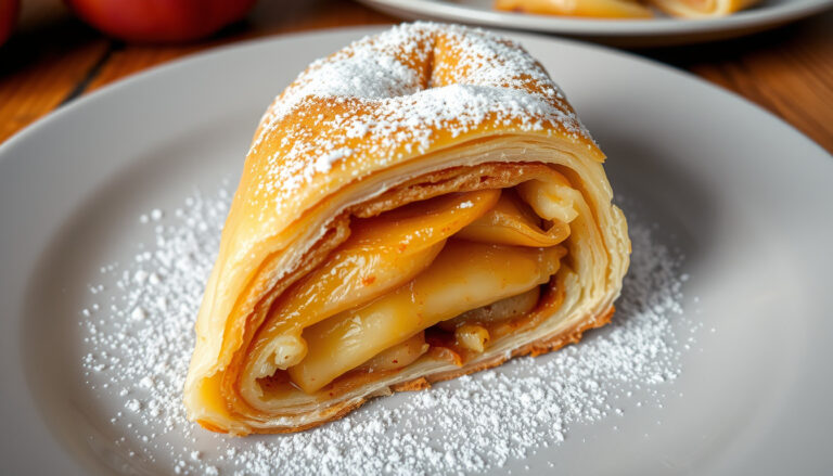 Apfelstrudel mit Blätterteig: Einfaches Rezept, Backzeit & Tipps
